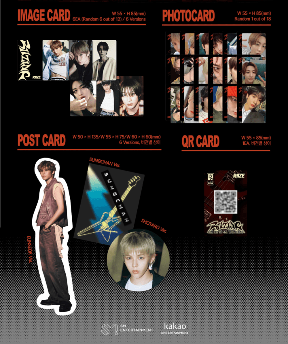 Đĩa RIIZE 1st Mini Album [RIIZING] (Photo Pack Ver) (Smart Album) (Random)