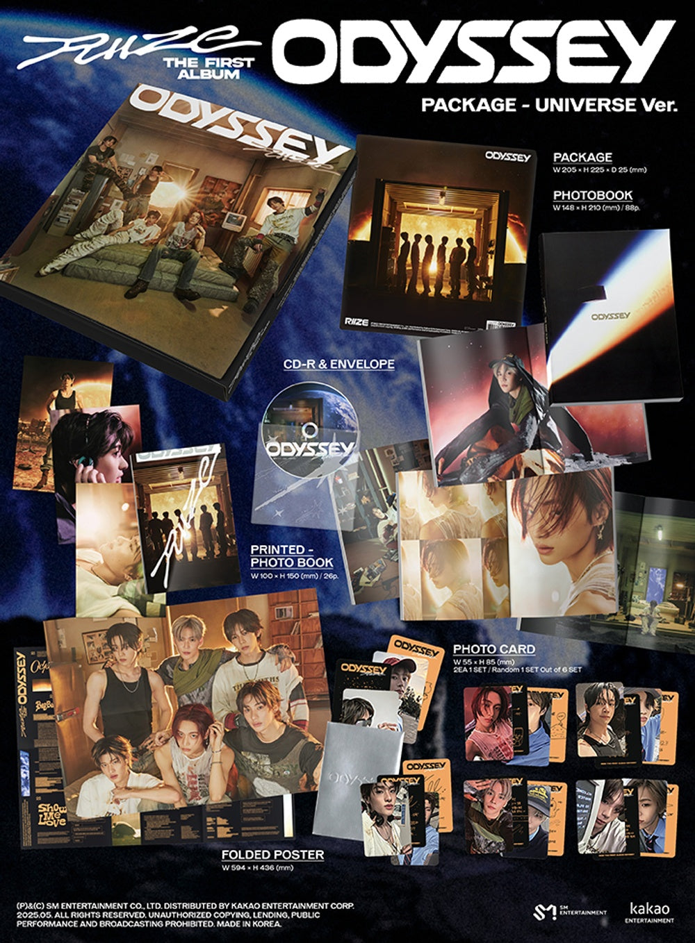 Đĩa RIIZE The 1st Album [ODYSSEY] (Package Ver) (Random)-Kallos
