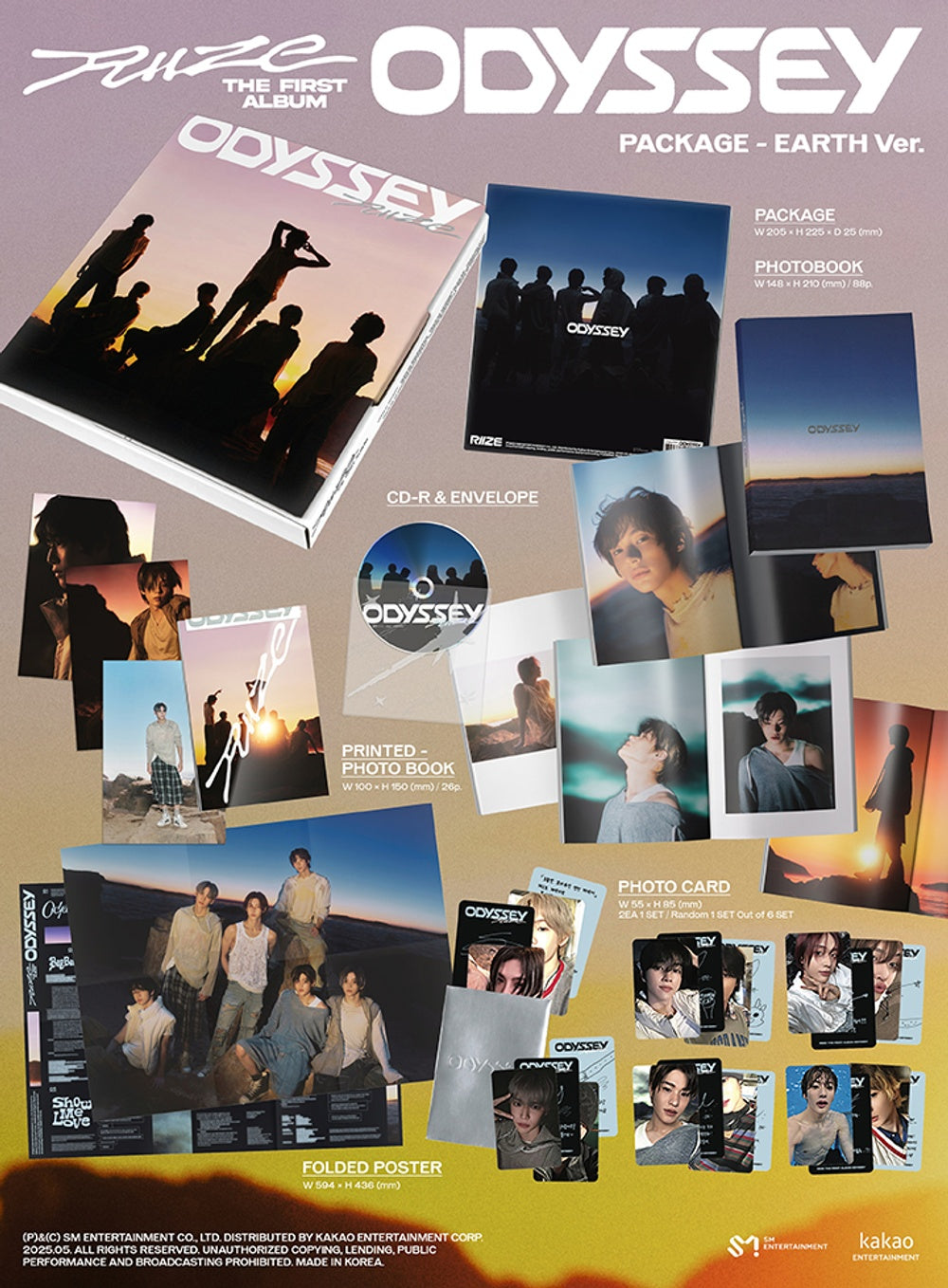 Đĩa RIIZE The 1st Album [ODYSSEY] (Package Ver) (Random)-Kallos