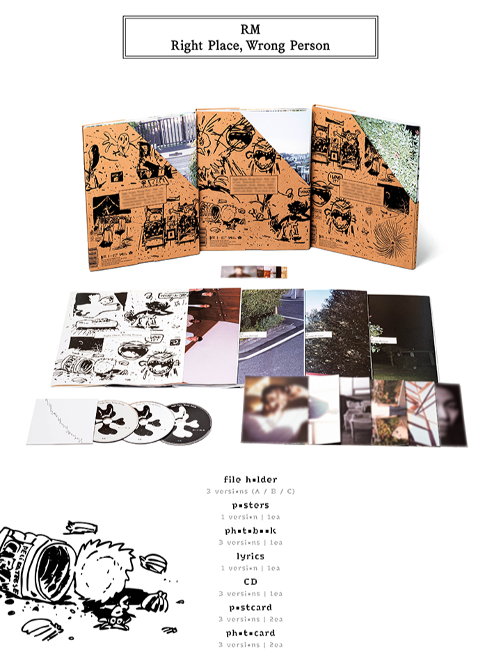 Đĩa RM (BTS) 'Right Place, Wrong Person' (Set) + (Weverse Albums Ver.) Set