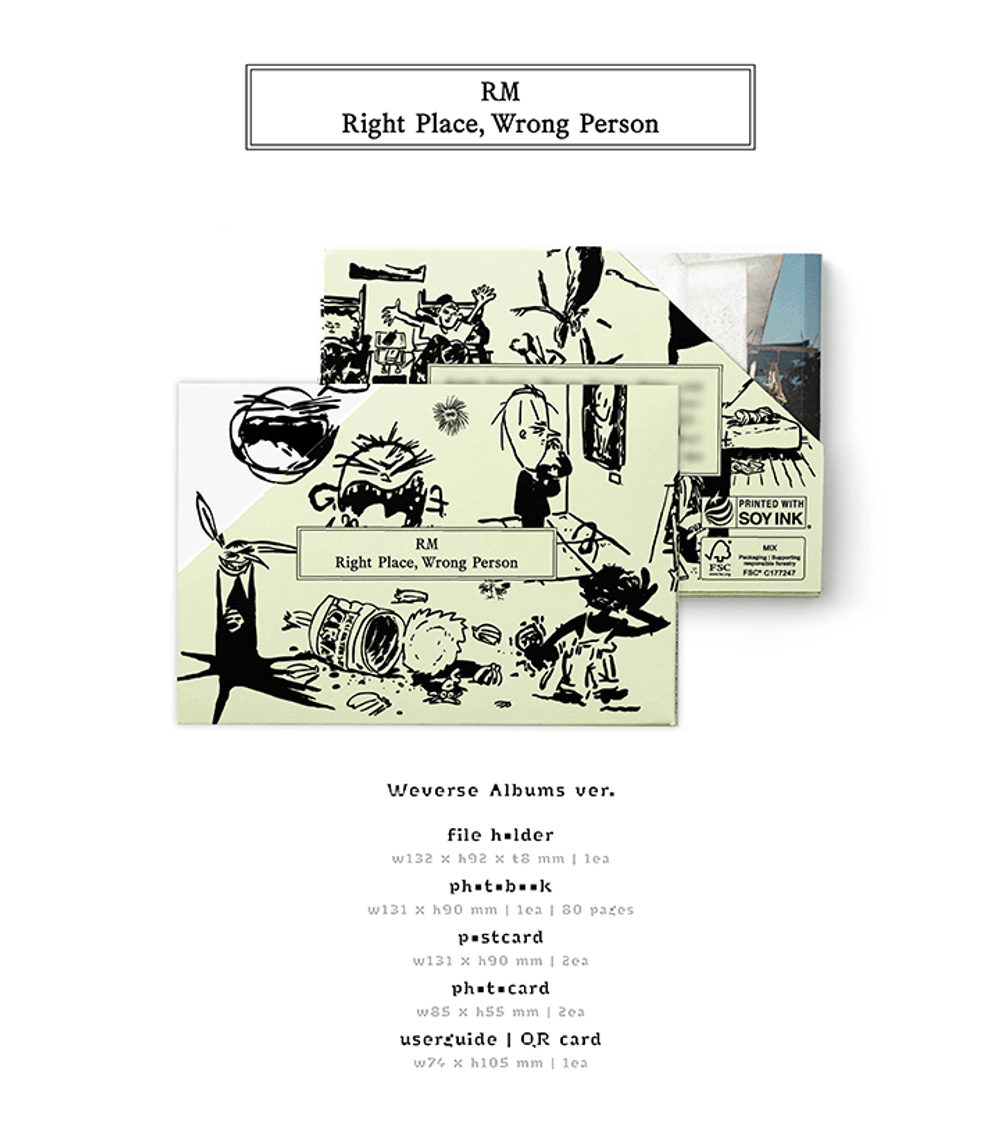 Đĩa RM (BTS) 'Right Place, Wrong Person' (Weverse Albums Ver.) - Kallos Vietnam