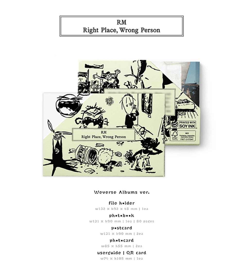 Đĩa RM (BTS) 'Right Place, Wrong Person' (Weverse Albums Ver.)