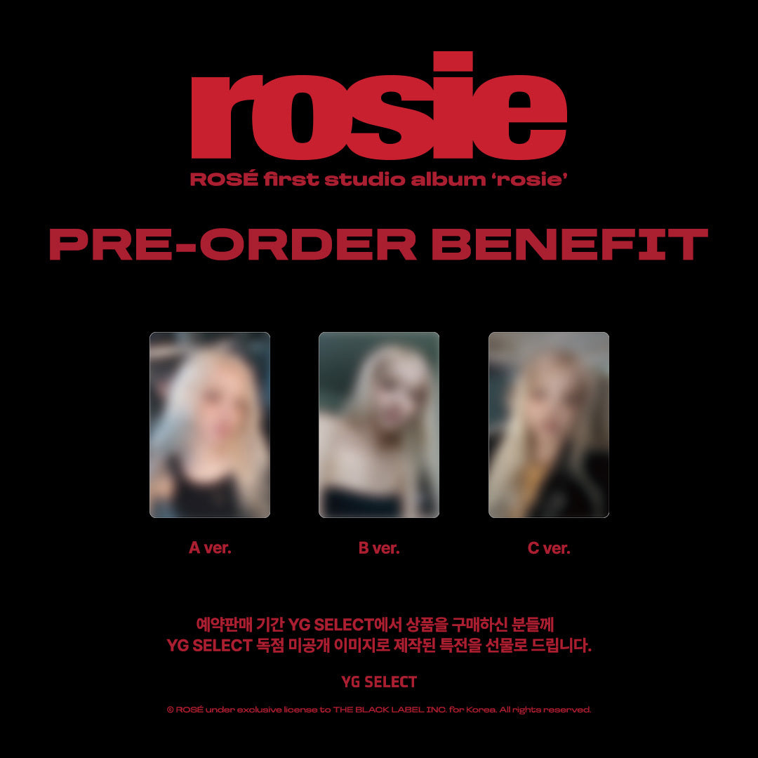 Đĩa ROSÉ First Studio Album ‘Rosie’ (Jewel)