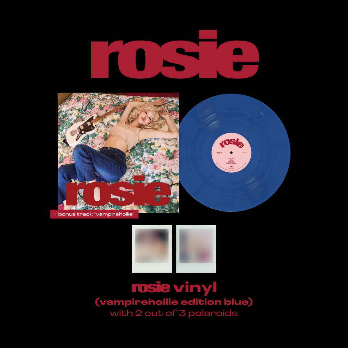 Đĩa ROSÉ First Studio Album ‘Rosie’ Vinyl (Vampirehollie Edition Blue)