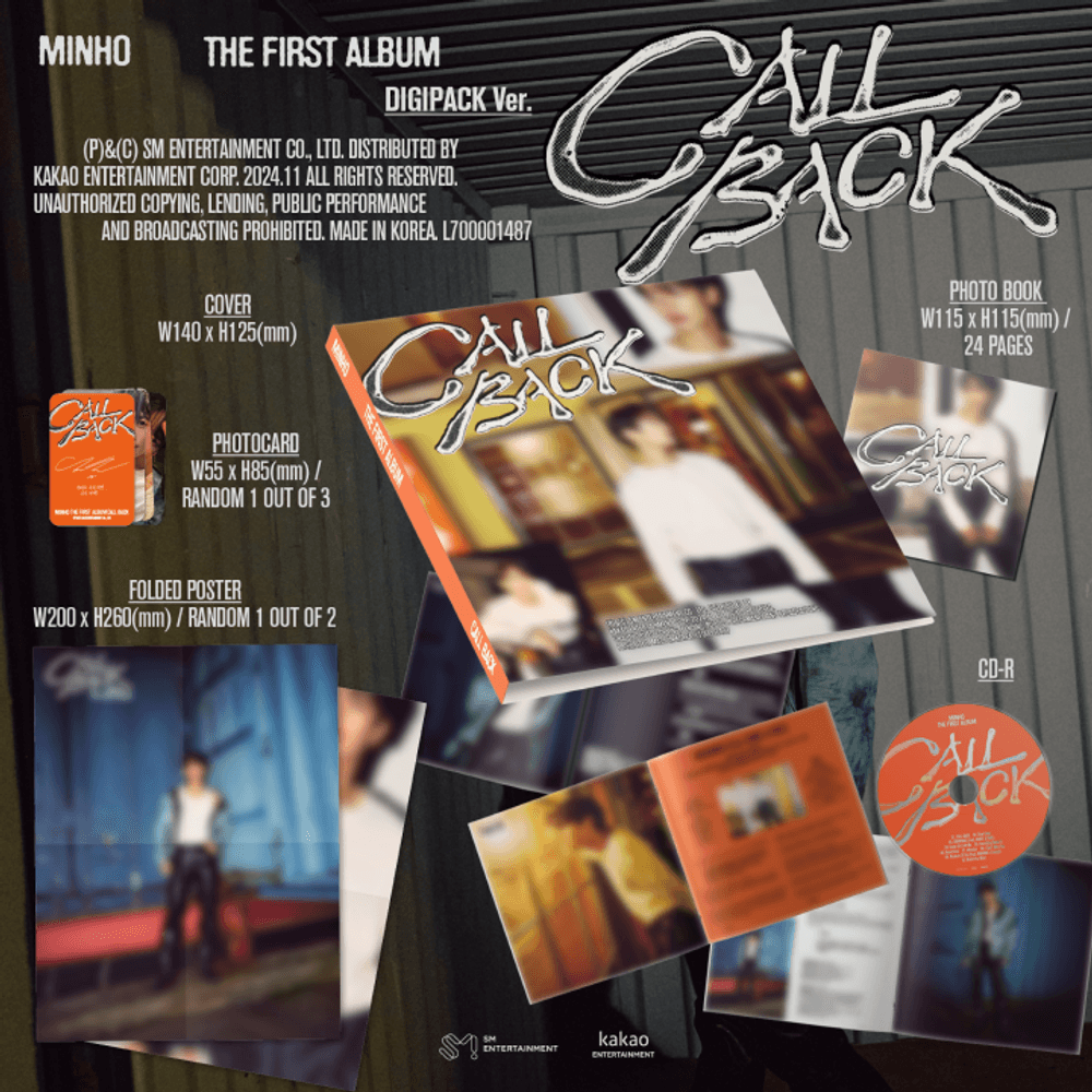 Đĩa SHINee MINHO The 1st Album [CALL BACK] (Digipack Ver)-Kallos