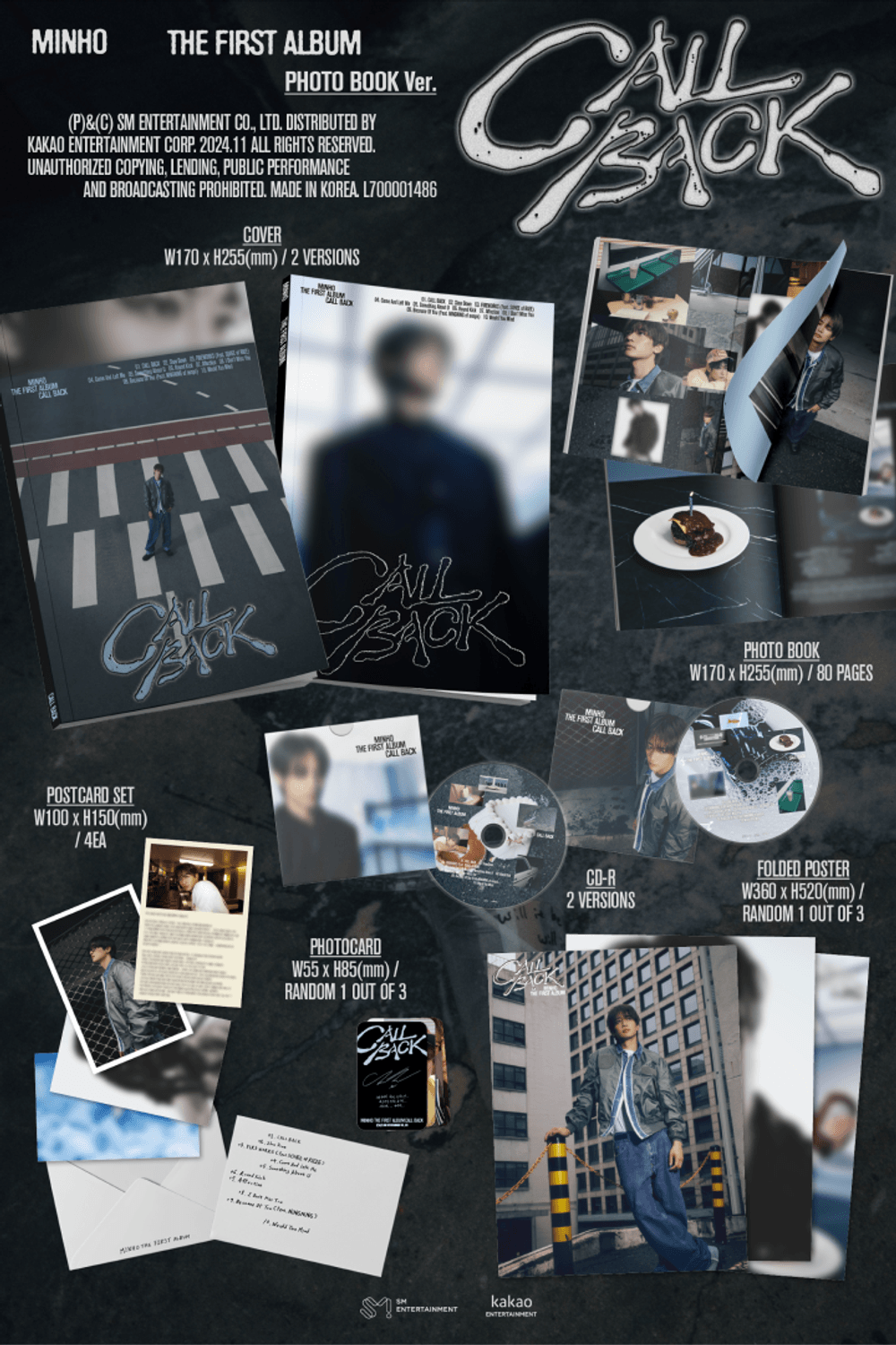 Đĩa SHINee MINHO The 1st Album [CALL BACK] (Photo Book Ver) (Random)-Kallos
