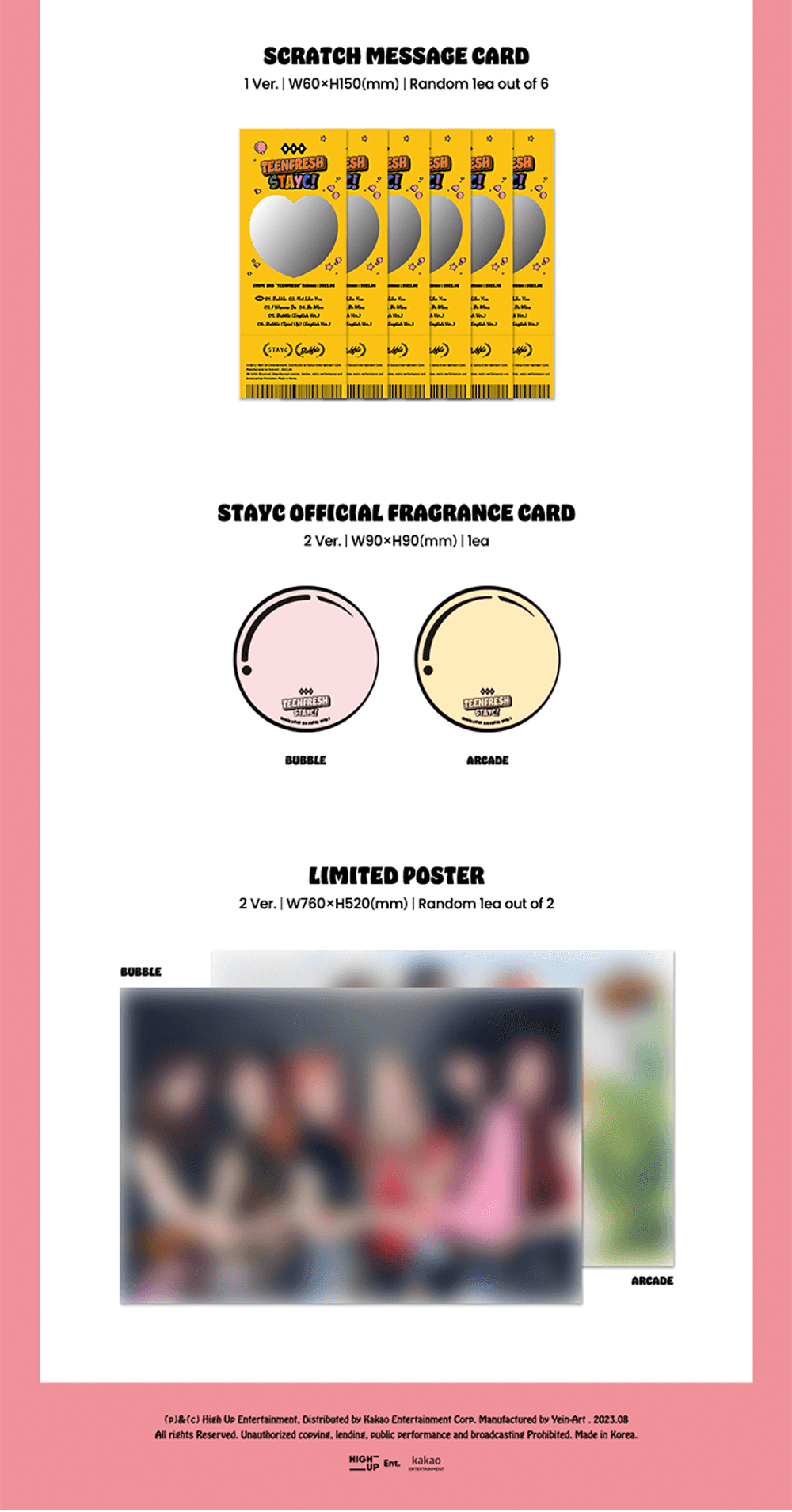 Đĩa STAYC The 3rd Mini Album [TEENFRESH] (Random)-Kallos