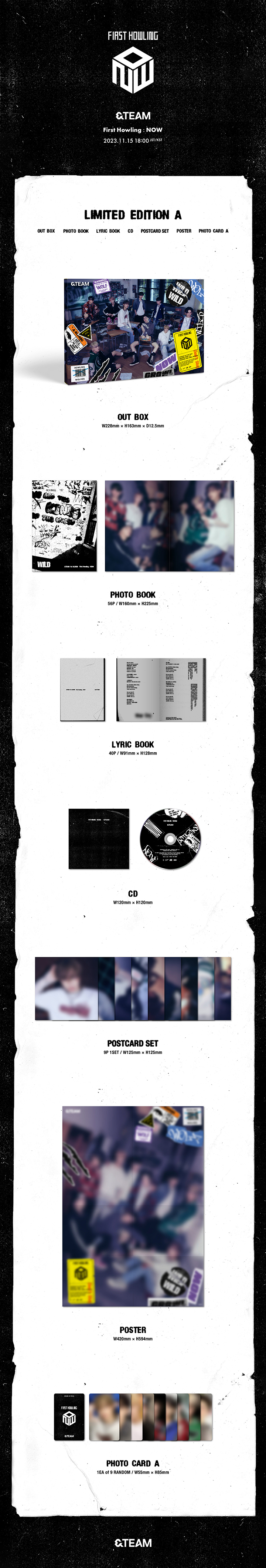 Đĩa &TEAM 1st ALBUM『First Howling: NOW』Limited Edition A-Kallos