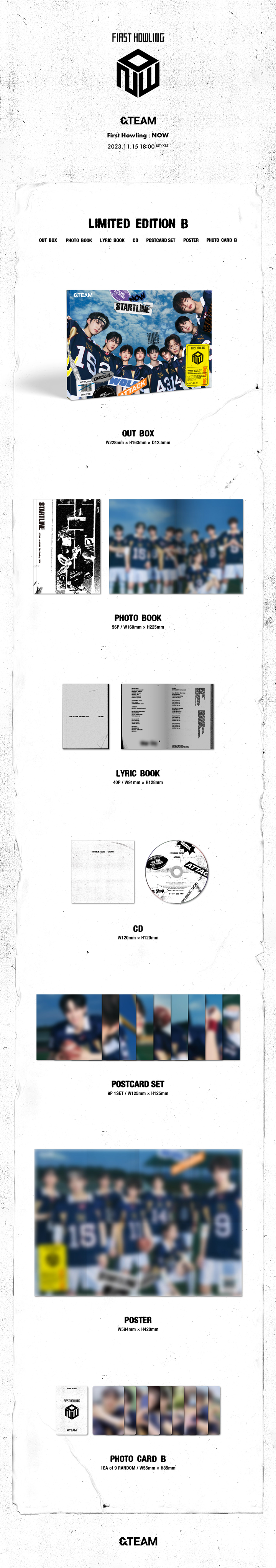 Đĩa &TEAM 1st ALBUM『First Howling: NOW』Limited Edition B-Kallos