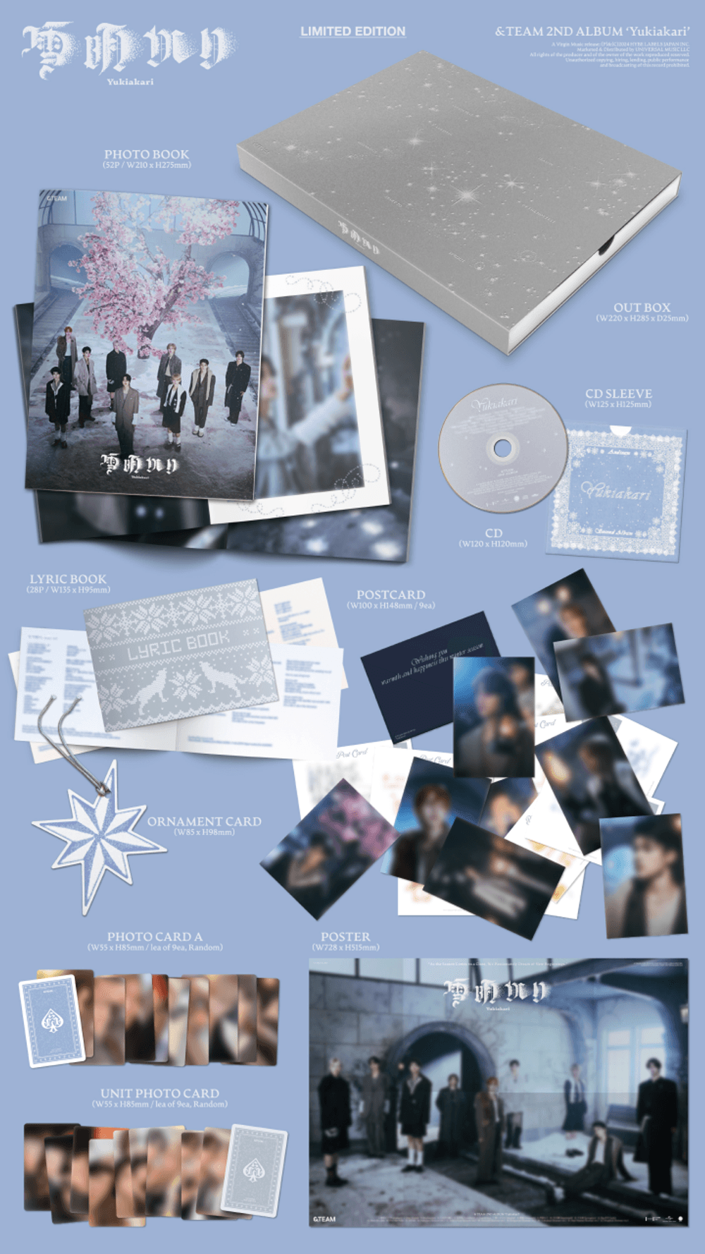 Đĩa &TEAM 2nd ALBUM 'Yukiakari' Limited Edition-Kallos