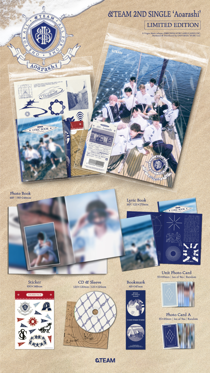 Đĩa &TEAM 2nd SINGLE 'Aoarashi' Limited Edition-Kallos