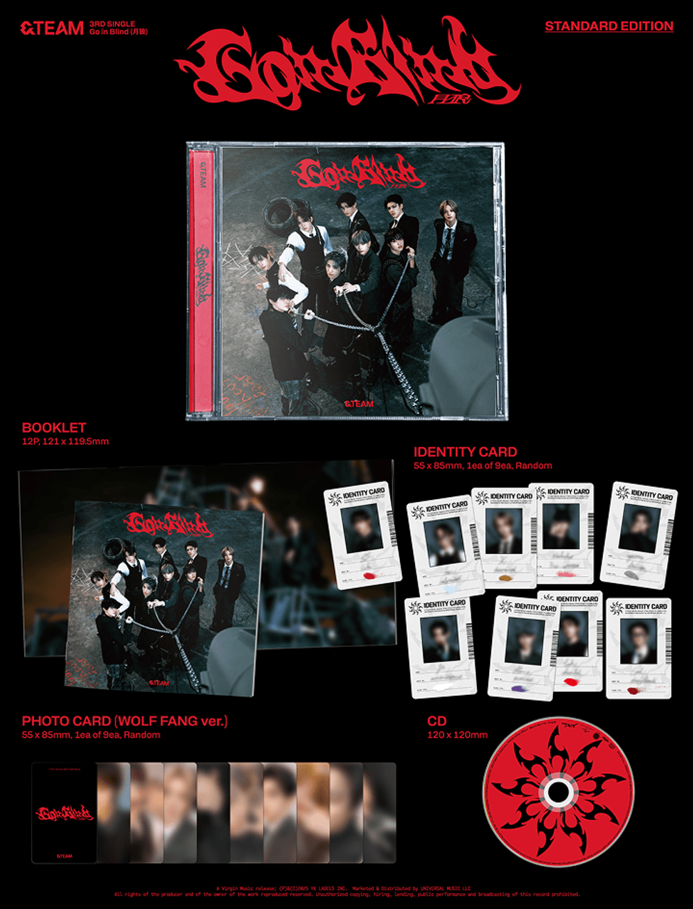 Đĩa &TEAM [Offline Fansign] 3rd SINGLE 'Go in Blind' Standard Edition-Kallos