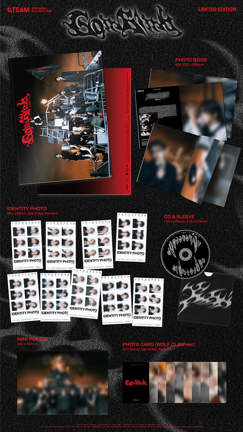 Đĩa &TEAM [Studio Choom Gift] 3rd SINGLE 'Go in Blind' Limited Edition-Kallos