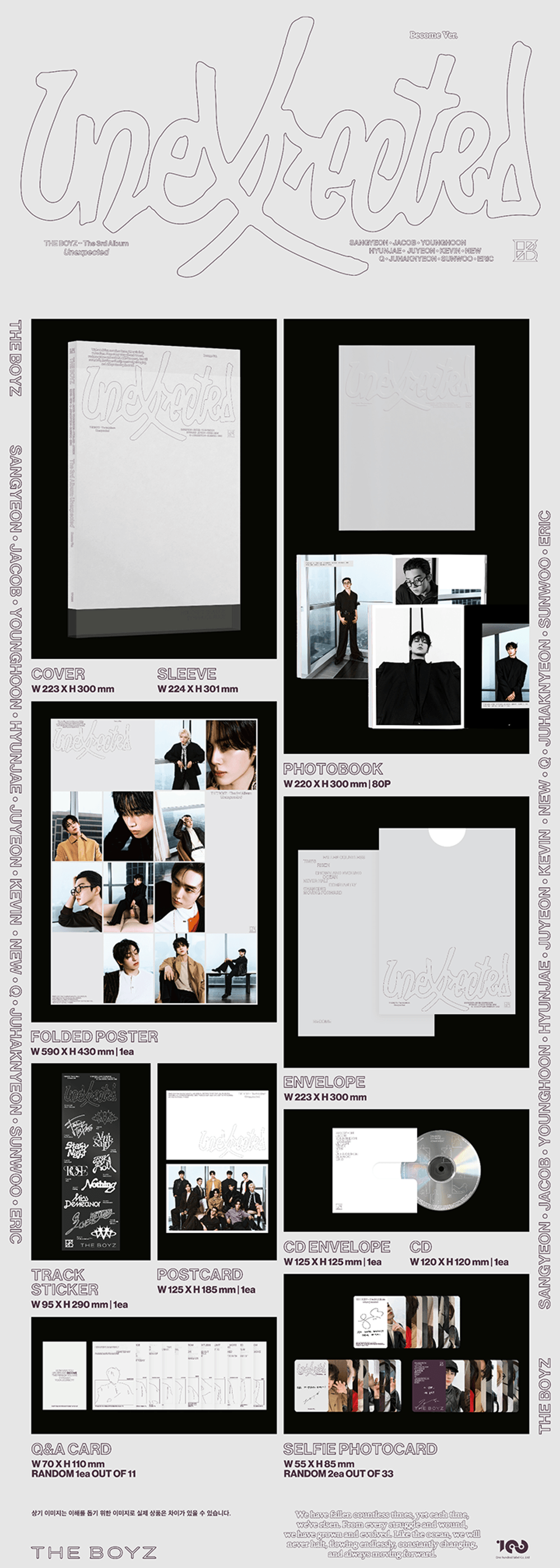 Đĩa THE BOYZ The 3rd Album 'Unexpected' (Photobook: Become Ver)-Kallos