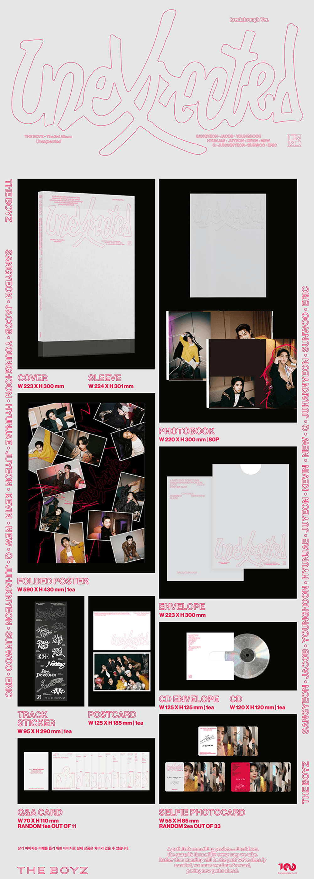 Đĩa THE BOYZ The 3rd Album 'Unexpected' (Photobook: Breakthrough Ver)-Kallos