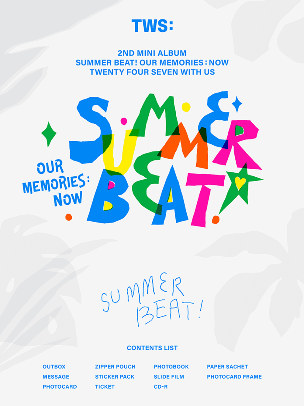 Đĩa TWS 2nd Mini Album 'SUMMER BEAT!' Random