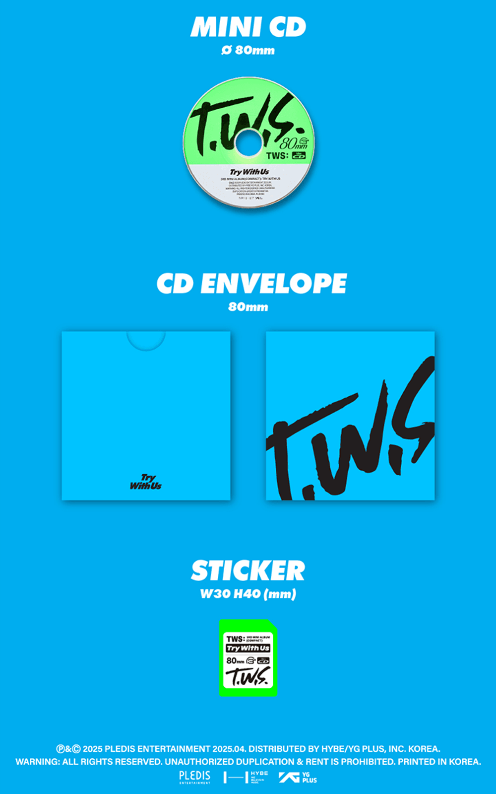 Đĩa TWS 3rd Mini Album 'TRY WITH US' (Compact Ver) (Set)-Kallos
