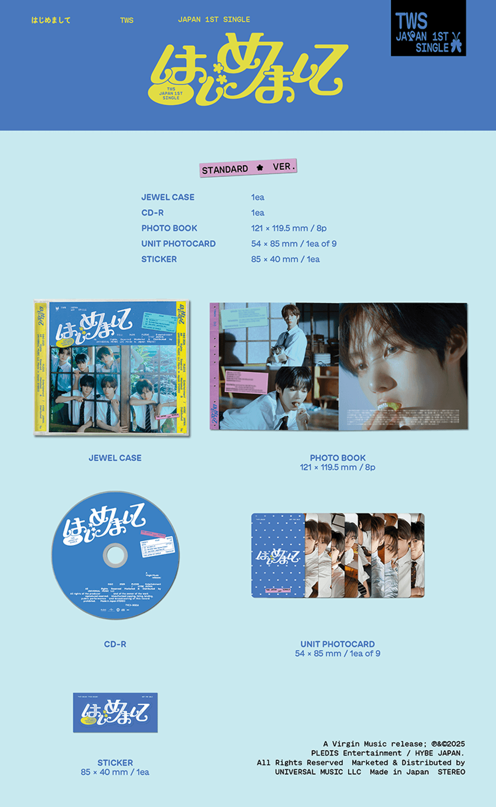 Đĩa TWS JAPAN 1st Single「はじめまして」Standard Edition-Kallos
