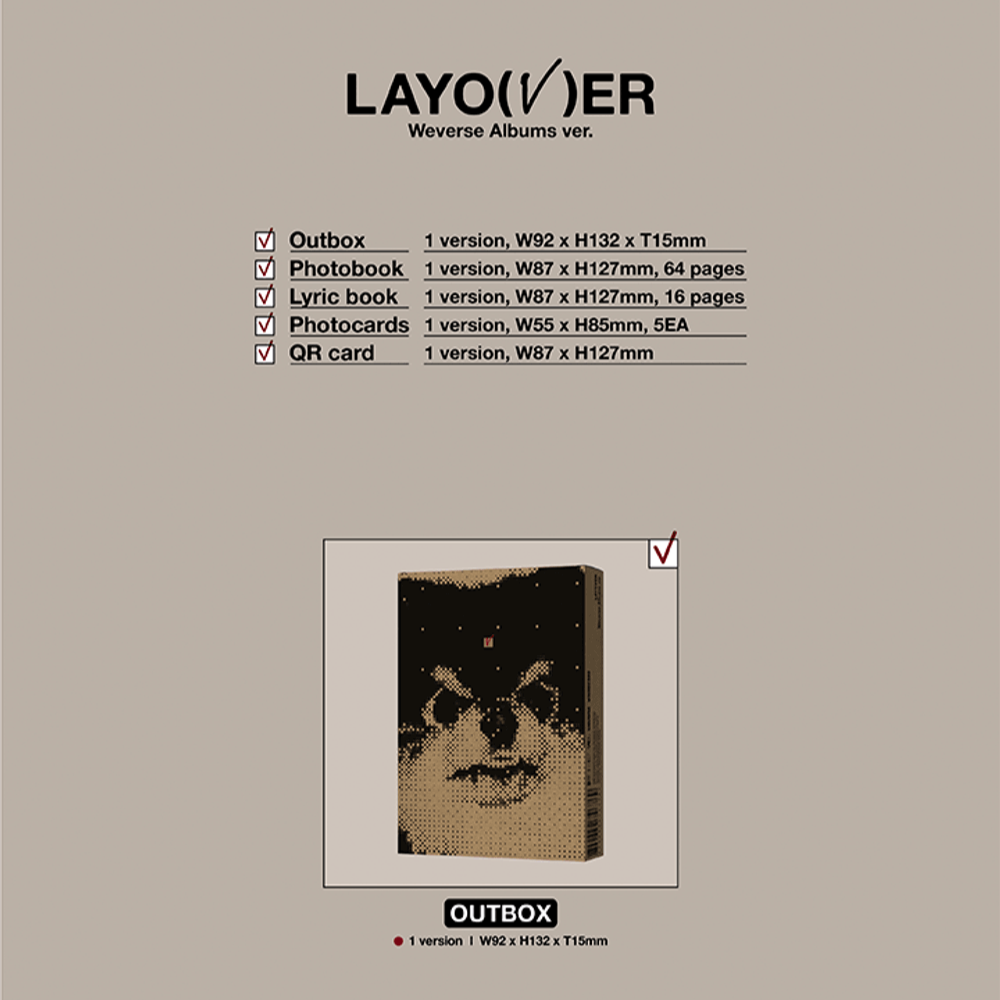 Đĩa V (BTS) 'Layover' (Weverse Albums Ver.) - Kallos Vietnam