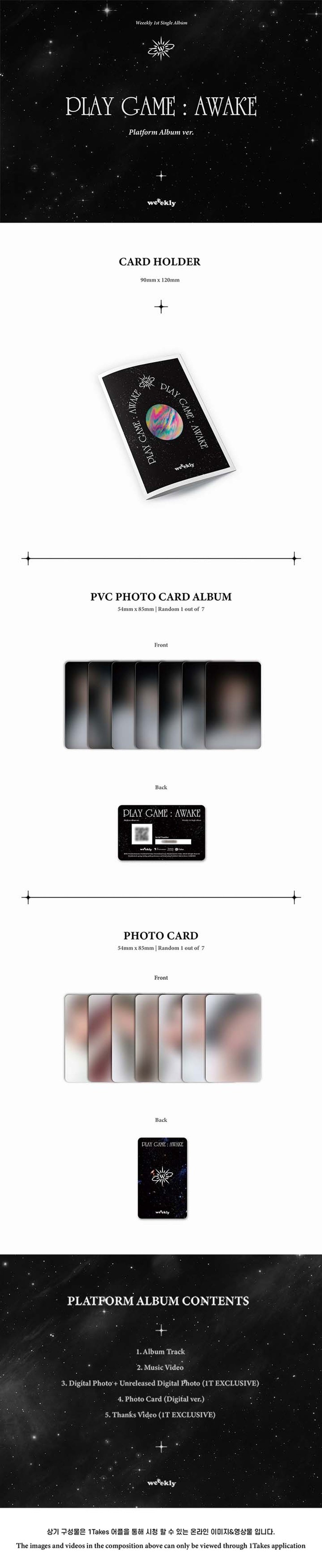 Đĩa Weeekly 1st Single Album [Play Game: AWAKE] Platform Ver