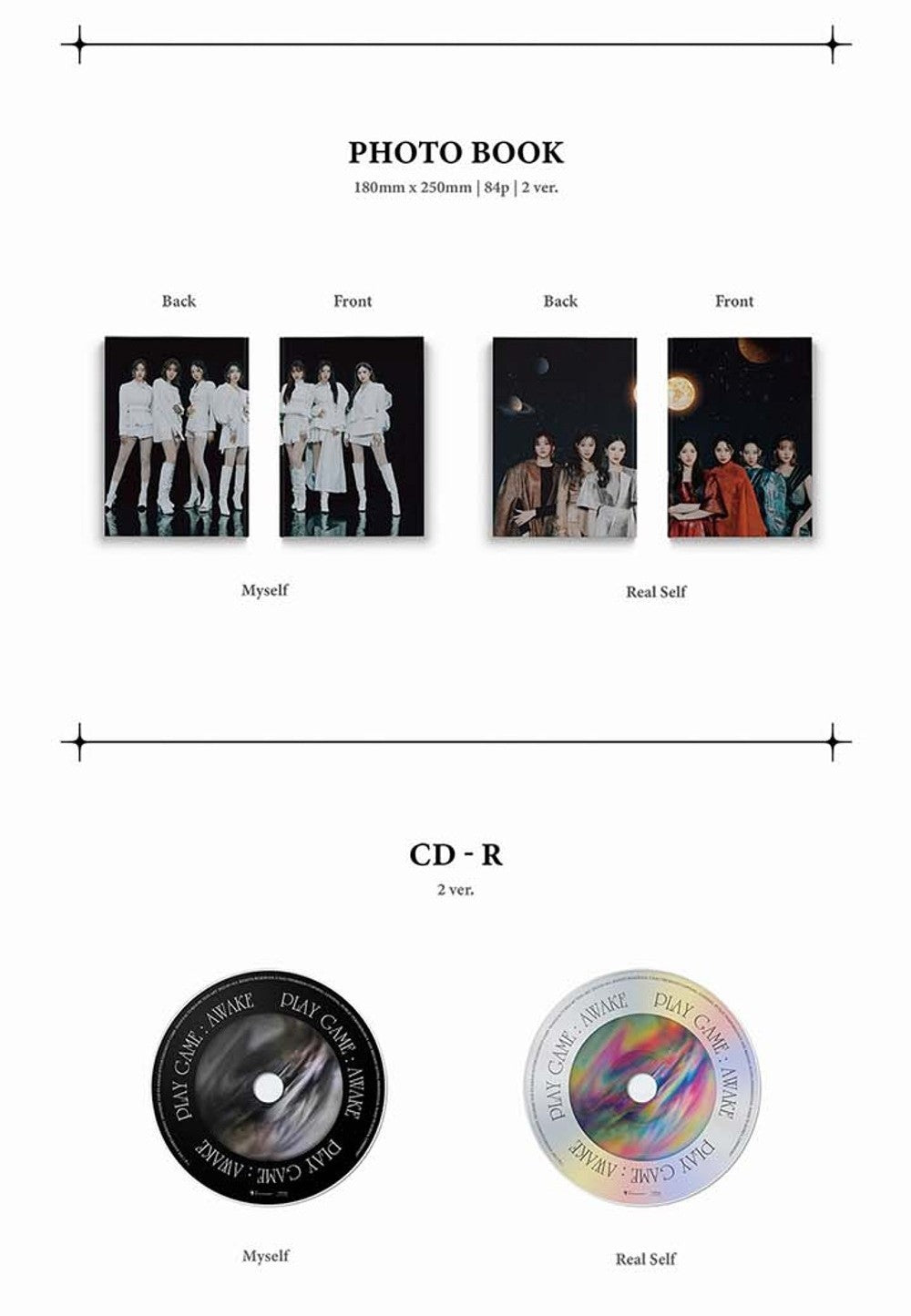 Đĩa Weeekly 1st Single Album [Play Game: AWAKE] SET-Kallos