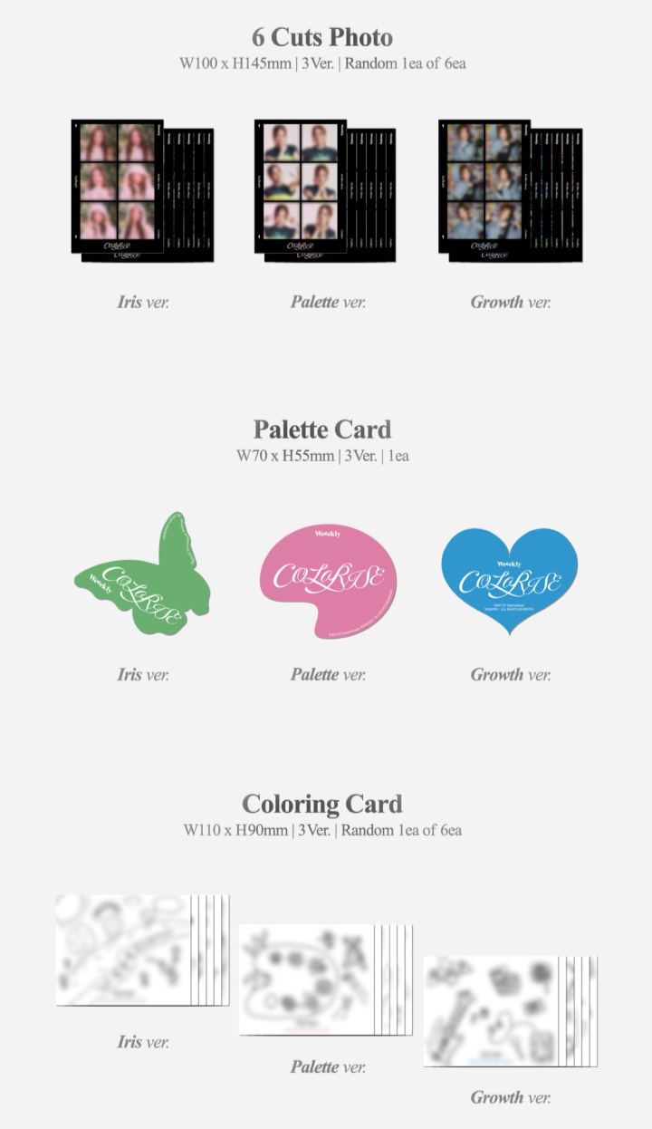 Đĩa Weeekly 5th Mini Album [ColoRise] (Iris Ver)-Kallos