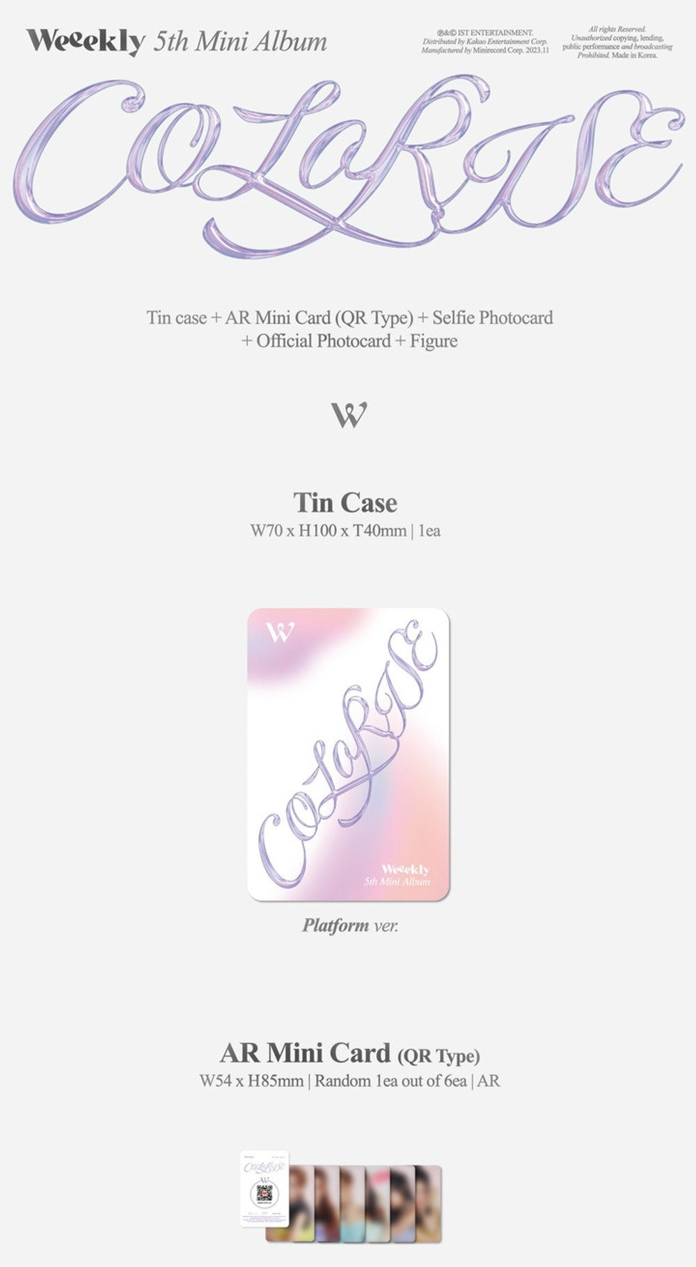 Đĩa Weeekly 5th Mini Album [ColoRise] (Platform Ver)