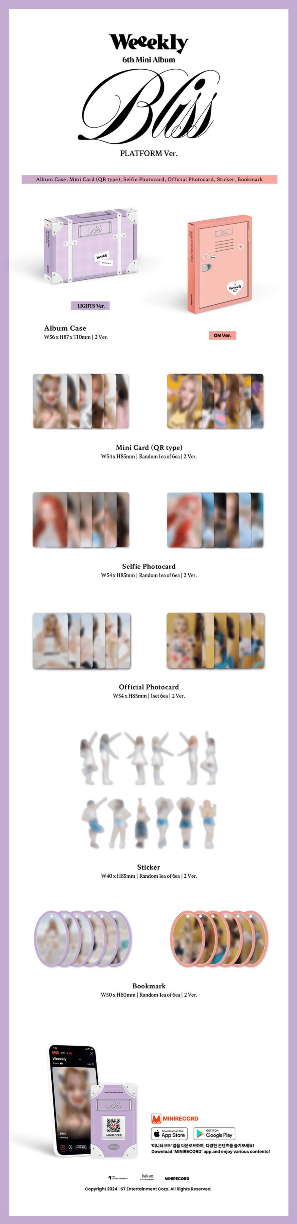 Đĩa Weeekly 6th Mini Album [Bliss] (Platform Ver) (Set)-Kallos