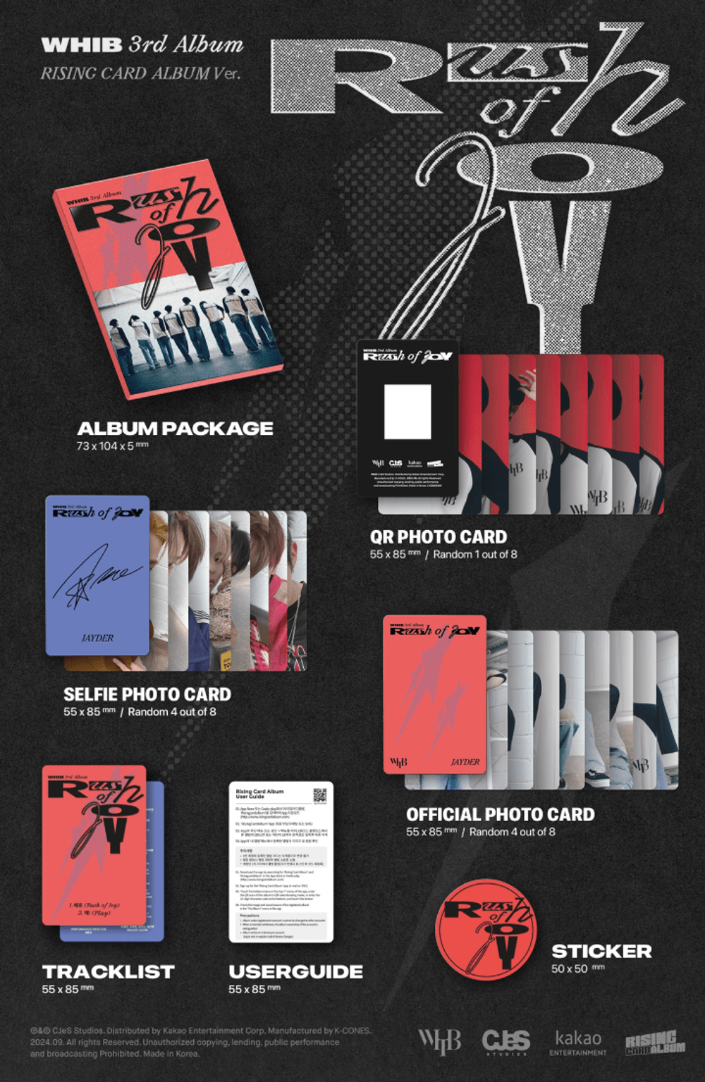Đĩa WHIB 3rd Single Album 'Rush of Joy' (RISING Ver)-Kallos