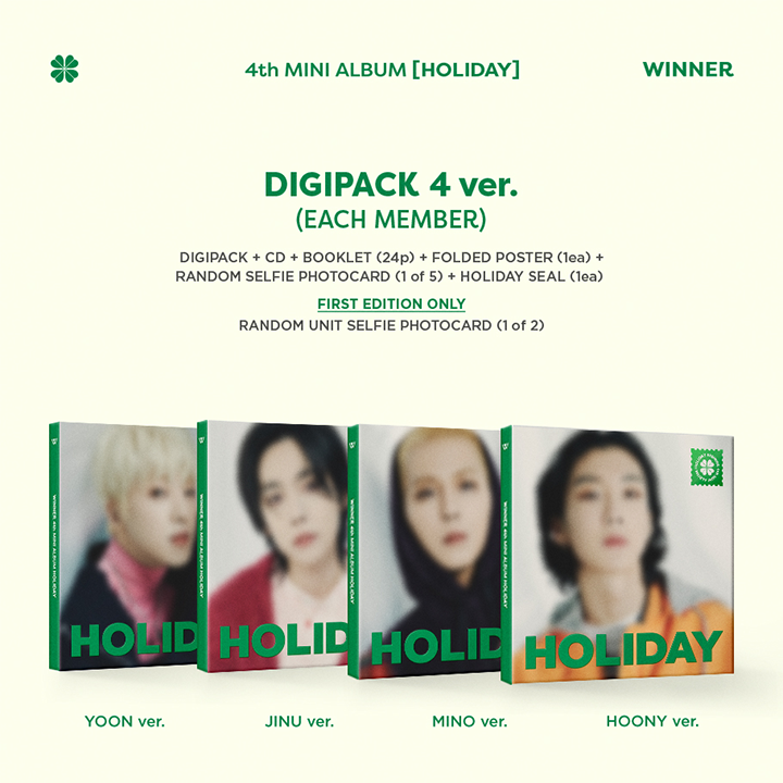Đĩa WINNER 4th MINI ALBUM [HOLIDAY] (DIGIPACK Ver)