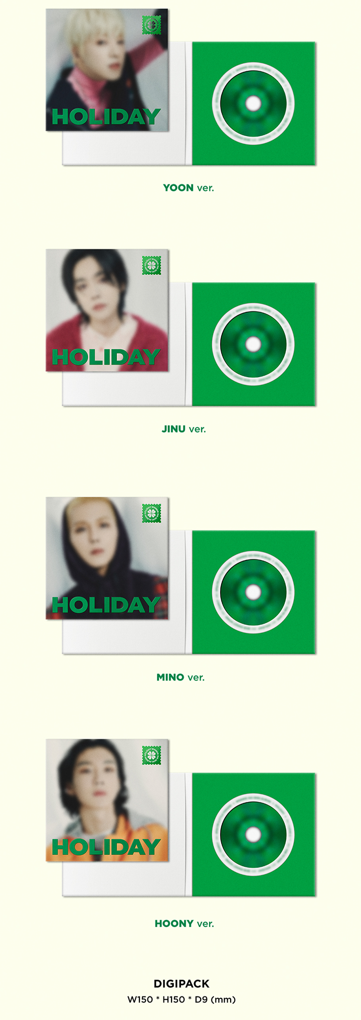 Đĩa WINNER 4th MINI ALBUM [HOLIDAY] (DIGIPACK Ver)
