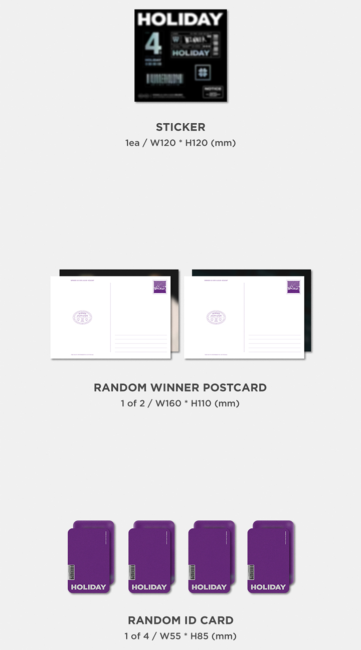Đĩa WINNER 4th MINI ALBUM [HOLIDAY] (PHOTOBOOK Ver)-Kallos