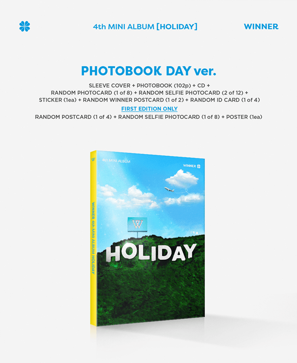 Đĩa WINNER 4th MINI ALBUM [HOLIDAY] (PHOTOBOOK Ver)-Kallos