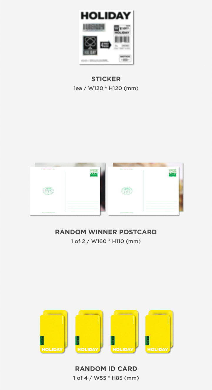 Đĩa WINNER 4th MINI ALBUM [HOLIDAY] (PHOTOBOOK Ver)-Kallos