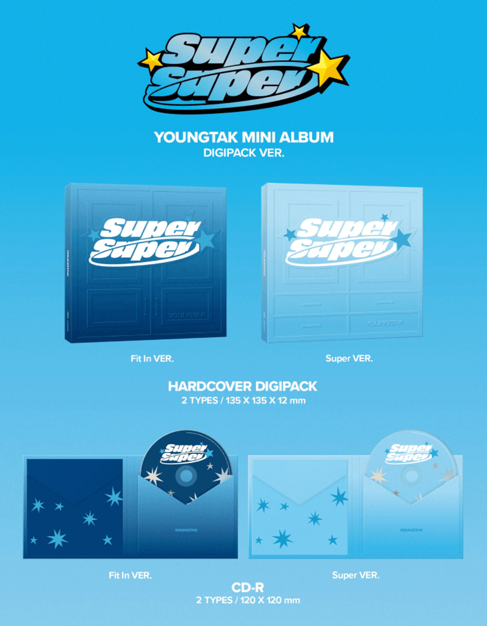 Đĩa YOUNGTAK Mini - Supersuper [Digipack Ver] (Random)-Kallos