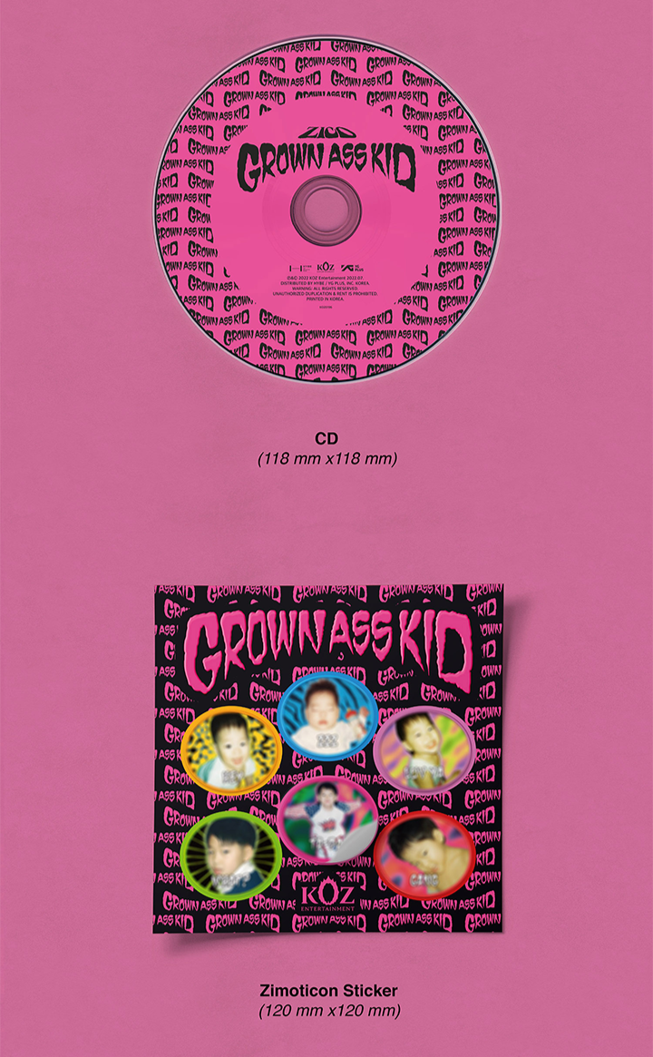 Đĩa ZICO 4th Mini Album [Grown Ass Kid] (Jewel Ver)-Kallos