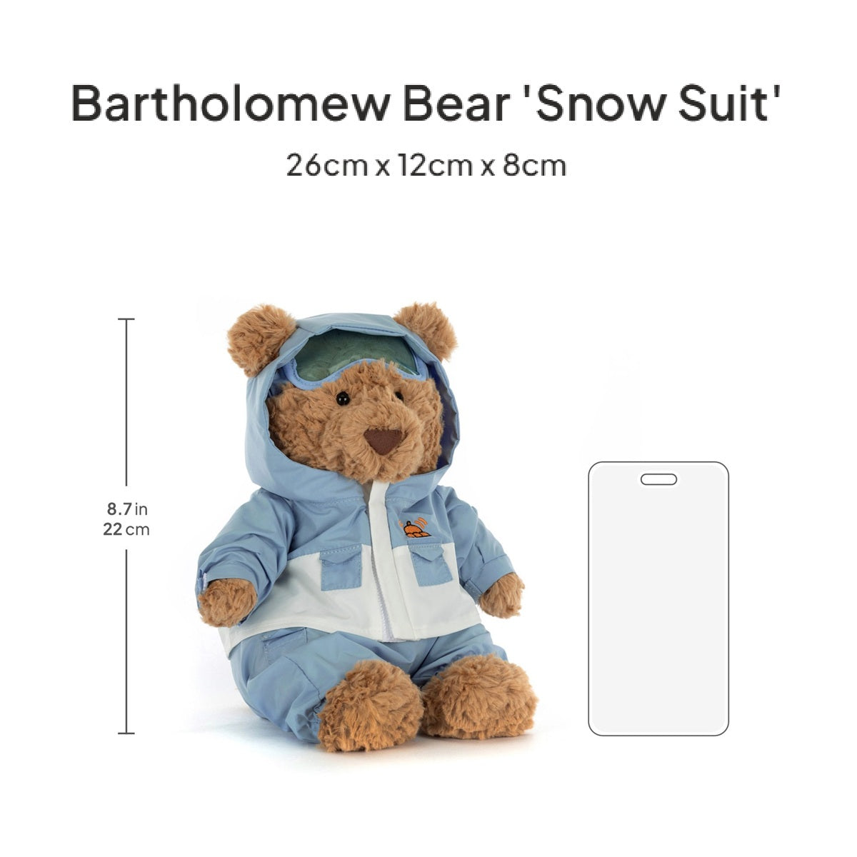 Gấu Bông JELLYCAT Bartholomew Bear Snow Suit