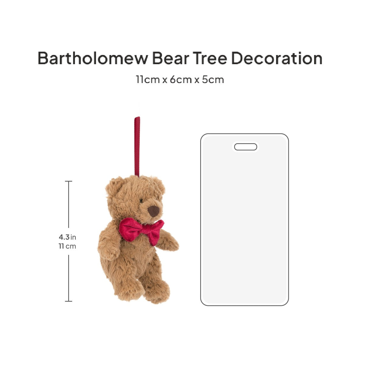 Gấu Bông JELLYCAT Bartholomew Bear Tree Decoration