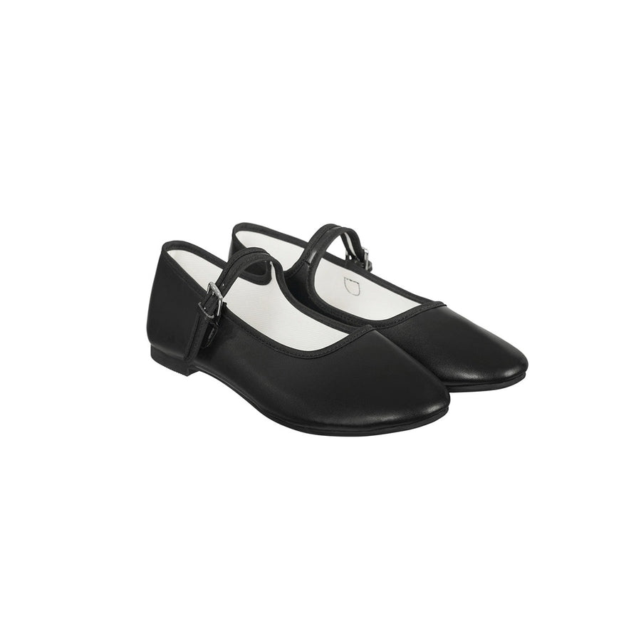 Giày Stand Oil Day Mary Jane Flat Shoes #Black-Kallos