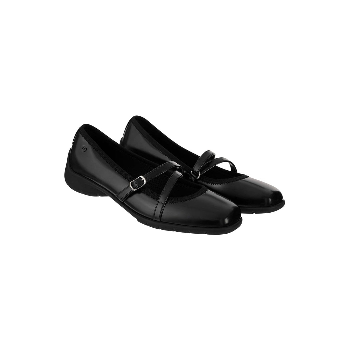 Giày Stand Oil Strap Ballet Mary Jane #Black-Kallos