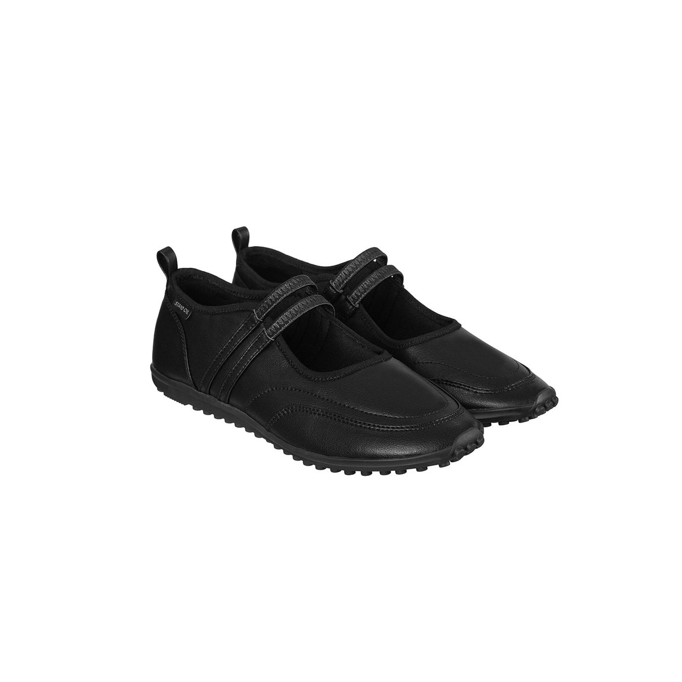 Giày Stand Oil Strap Mary Jane Sneakers #Black-Kallos