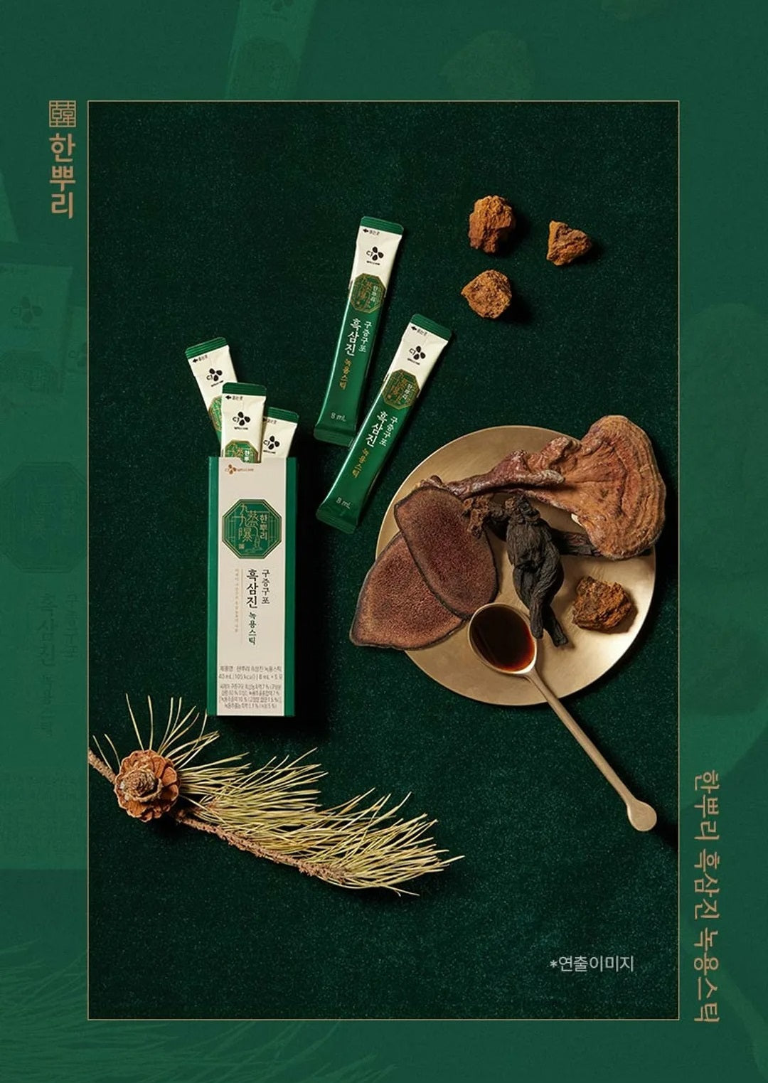 Hắc Sâm Nhung Hươu CJ Hanppuri Gujeonggupo Black Ginseng Jin Green Yong Stick