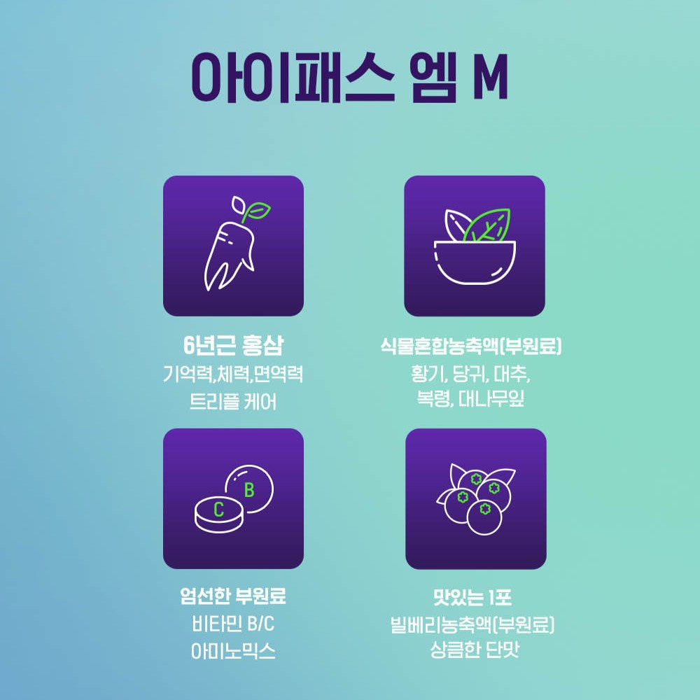 Hồng Sâm KGC Jung Kwan Jang iPASS M #30 Days - Kallos Vietnam