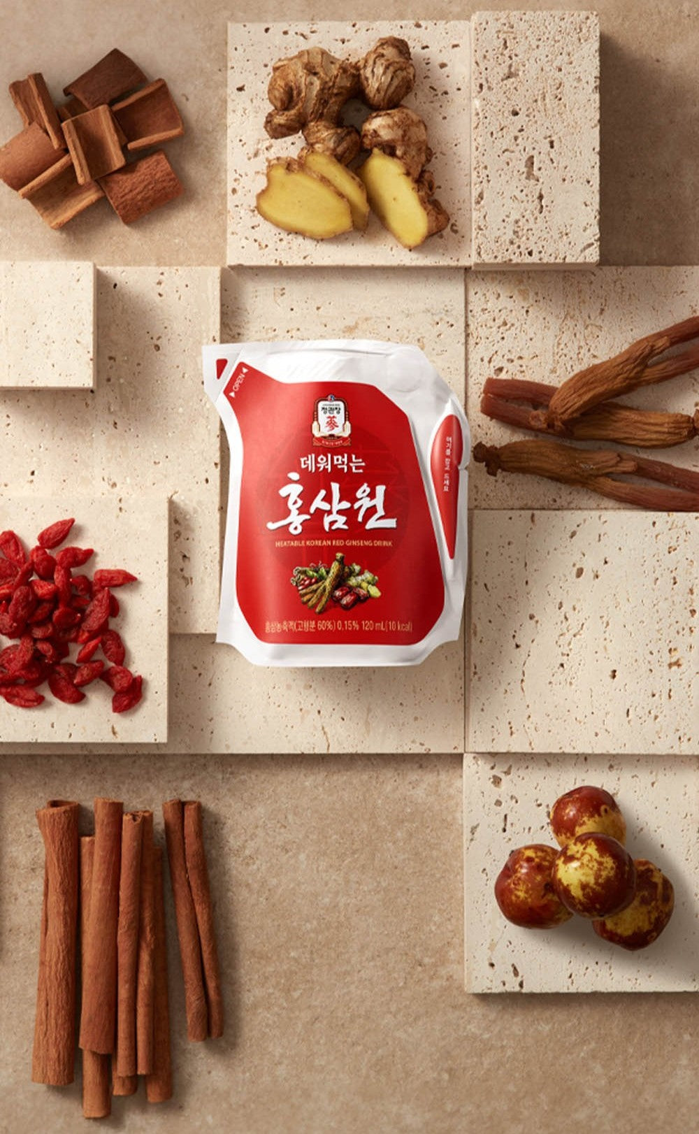 Hồng Sâm KGC Heatable Korean Red Ginseng Drink #12 Sachets-Kallos