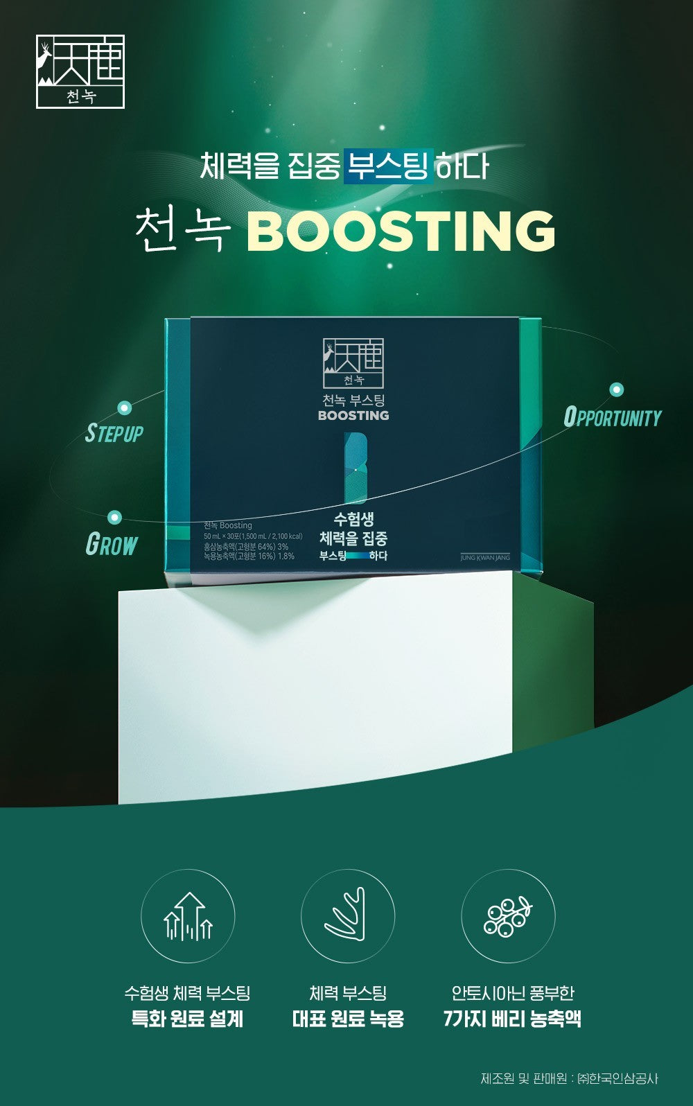Hồng Sâm KGC Jung Kwan Jang Cheon Nok Boosting #15 Days-Kallos