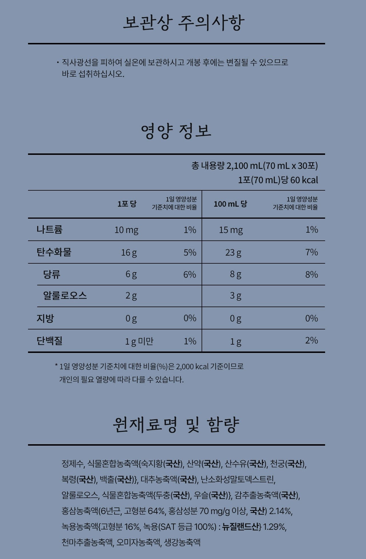 Hồng Sâm KGC Jung Kwan Jang Cheon Nok Senior #15 Days-Kallos