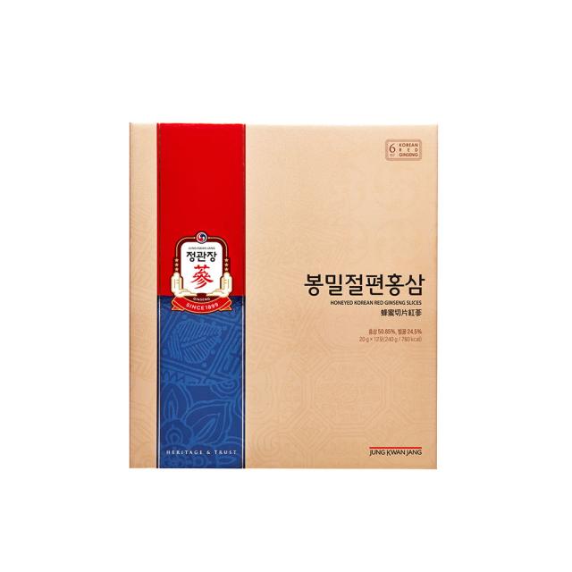 Hồng Sâm KGC Jung Kwan Jang Honeyed Korean Red Ginseng Slices #12 Packs-Kallos