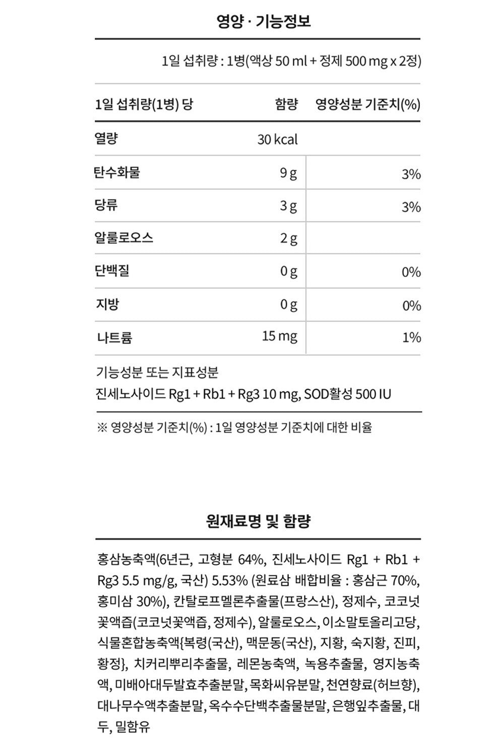 Hồng Sâm KGC Jung Kwan Jang Jangsu:Yul Hyeol (Blood) #30 Days-Kallos