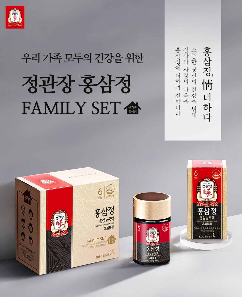 Hồng Sâm KGC Jung Kwan Jang Korean Red Ginseng Extract (Family Set)-Kallos