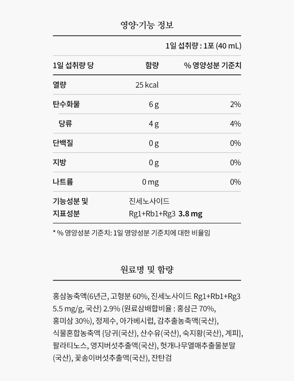 Hồng Sâm KGC Jung Kwan Jang Korean Red Ginseng Tonic #30 Days - Kallos Vietnam